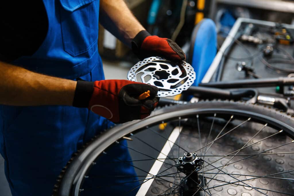 Vérification frein à disque vélo