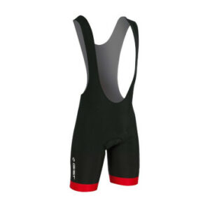 CUISSARD COURT GIST A BRETELLES FOND COOLMAX NOIR BORDS ROUGE