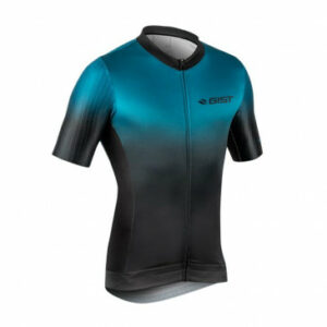 MAILLOT GIST HOMME MANCHES COURTES DIAMOND ZIP TOTAL NOIR/BLEU