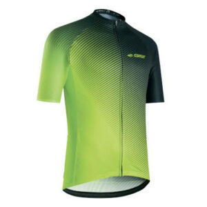 MAILLOT GIST HOMME FLOW MANCHES COURTES ZIP TOTAL JAUNE FLUO